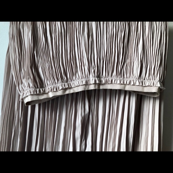 Club Monaco maxi pleated skirt in mushroom size 6 - Picture 4 of 6